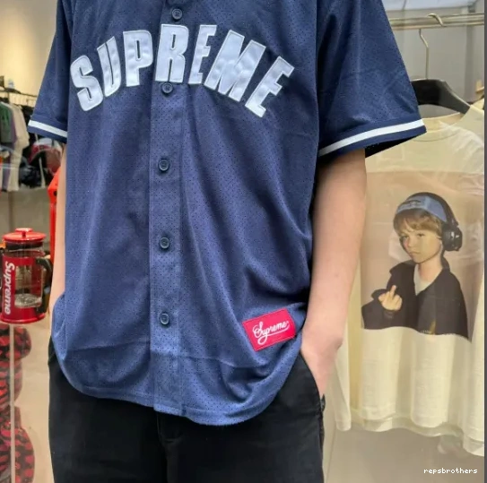 24SS short sleeved BASEBALL baseball suede MESH mesh JERSEY ULTRASUDE 0513